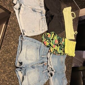 Assorted Denim and Floral Shorts Collection
